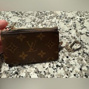 Louis Vuitton Brown Monogram Key Pouch and Keychain